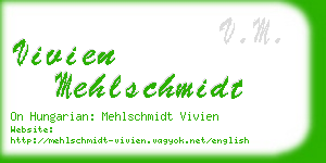 vivien mehlschmidt business card